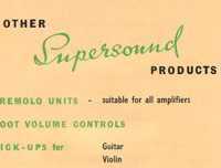 Supersound Music Accessories Promotional Leaflet